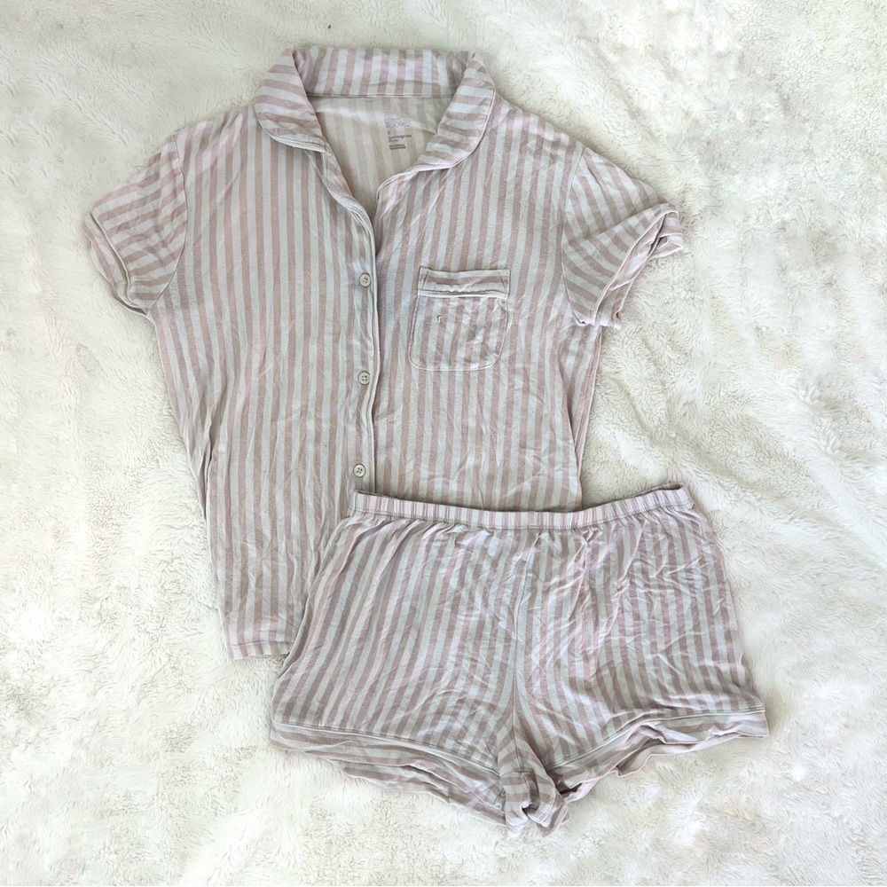 Pink and White Pajama Set